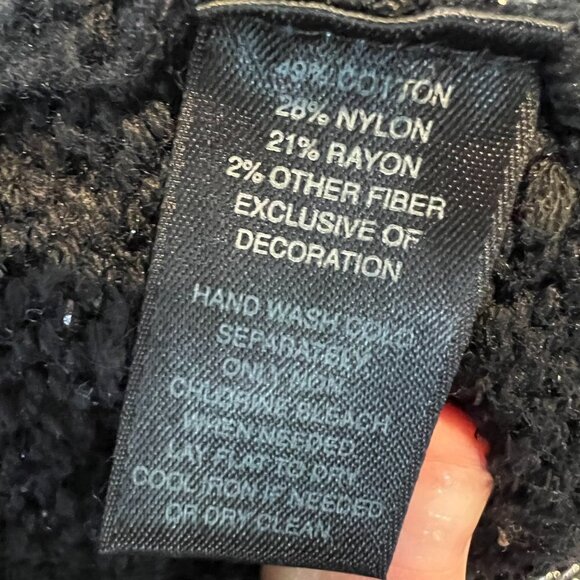 White House Black Market Black textured jacket with silver braiding, Size Small - Picture 15 of 15